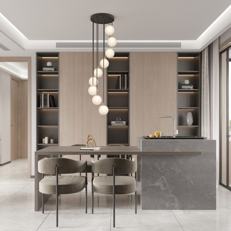 Lampa wisząca kaskada kule Sigma Lighting - PIANO 9 33661