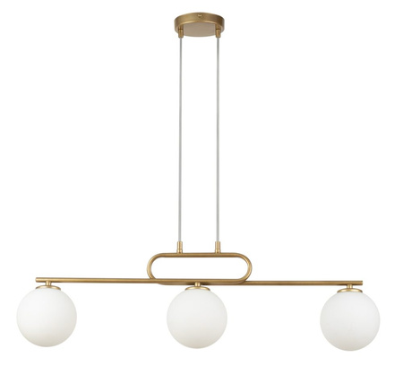 Lampa wisząca kulka mleczna złota Sigma Lighting TES 3 33633