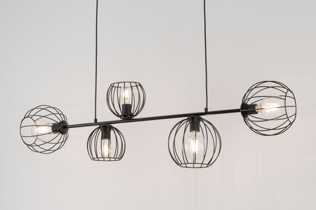 Lampa wisząca druciana czarna Sigma Lighting MADAM 5 32372