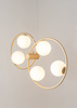 Lampa wisząca okręgi kule złoto-beżowa Sigma Lighting - AQUA 5 zwis podwójny 33479
