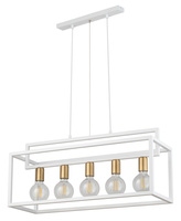 Lampa wisząca loft metalowa biało-złota Sigma Lighting VIGO 5 32444