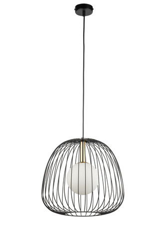Lampa wisząca druciana BELL 1 M czarno-złota 40727