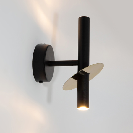 SOPEL RING 2 kinkiet czarny/złoty 41227	