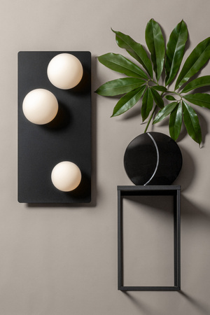 Plafon kule czarny Sigma Lighting ARGON 3 prostokąt 33279