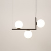 Lampa wisząca mleczne kulki czarna Sigma Lighting ANDY 3 33609