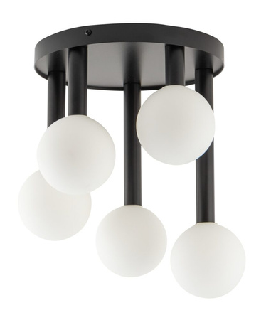 Plafon mleczne kule czarny Sigma Lighting - PERLA 5 33485
