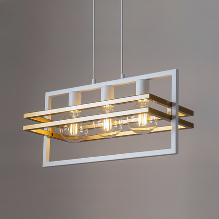 Lampa wisząca metalowa biało-złota Sigma Lighting - MERCI 3 32393