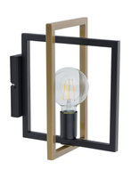 Kinkiet geometryczny loft czarno-złoty Sigma Lighting EDEN 32238