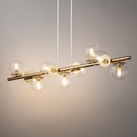 Lampa wisząca AVOLA zwis kulki 9 złote/transparentne 40801