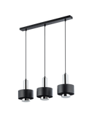 Lampa wisząca metalowa czarno - srebrna Sigma Lighting RIF LUX 3 40716