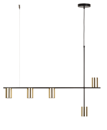 Lampa wisząca mosiądzowana złoto-czarna Sigma Lighting VENDO 5 33693