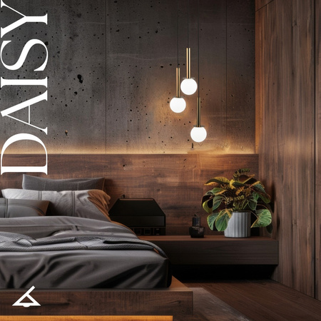 Lampa wisząca kule DAISY 3 Sigma Lighting złoto-transparentna 40758