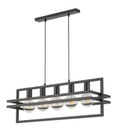 Lampa wisząca industrialna metalowa czarna Sigma Lighting - MERCI 5 32397