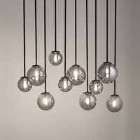 Plafon żyrandol kulki szary Sigma Lighting - TULIA 10 długi 33490