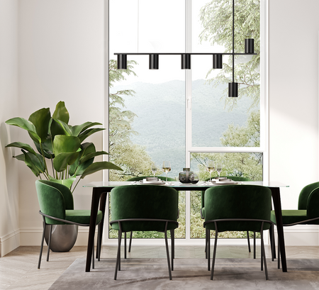 Lampa wisząca z reflektorami czarna Sigma Lighting VENDO 6 33695