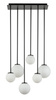Plafon żyrandol kulki szary Sigma Lighting - TULIA 6 długi 33499