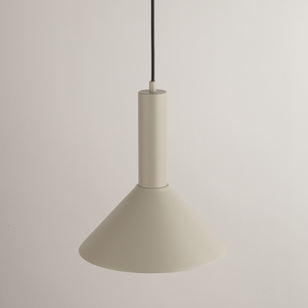 Lampa wisząca VITRUM stożek szary beż 40806