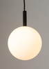 Lampa wisząca kula mleczna czarna Sigma Lighting GAMA 1 33404