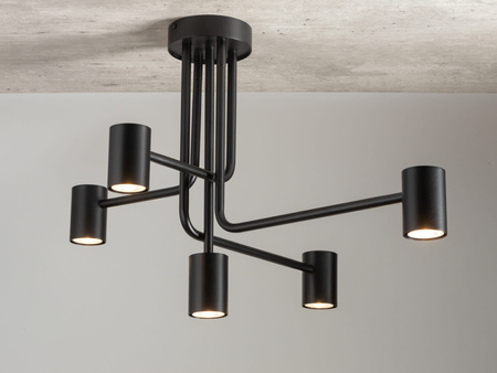 Lampa sufitowa nowoczesna czarna Sigma Lighting LUIS 5 33422