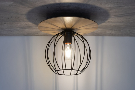 Plafon druciany sklejka dąb czarny Sigma Lighting CYBER 1 koło 32354