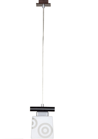 Lampa wisząca klasyczna biała wenge Sigma Lighting KUBIK 1 11103