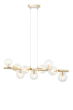 Lampa wisząca AVOLA zwis kulki 9 złote/transparentne 40801