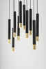 Lampa wisząca tuby sople czarno-złota Sigma Lighting SOPEL GRAND 10 33399