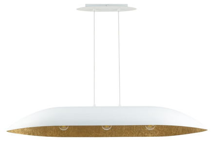 Lampa wisząca z żywicy biało-złota Sigma Lighting Gondola L 40636