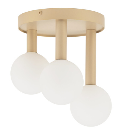 Plafon mleczne kule złoty beż Sigma Lighting - PERLA 3 33603