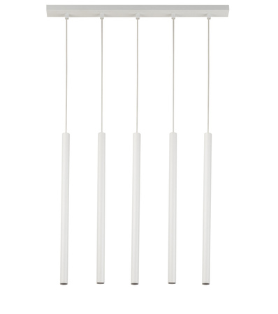 Lampa wisząca rurki sople biała Sigma Lighting SOPEL 5 PROSTY 33616