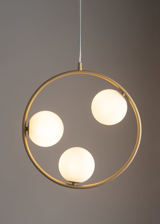 Lampa wisząca ring kula złoto-beżowa Sigma Lighting AQUA 3 33415