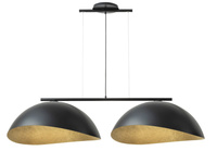 Lampa wisząca Sigma Lighting SOLAR 2 L czarna z kloszami czarno-złotymi 40578