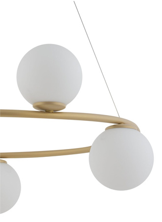 Lampa wisząca żyrandol kule złoto-beżowa Sigma Lighting GAMA KOŁO 5 33381