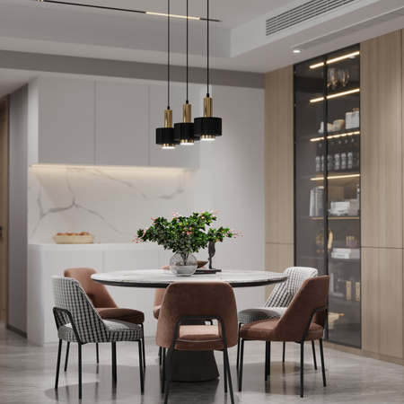 Lampa wisząca metalowa czarno - złota Sigma Lighting RIF LUX 1 S 40718