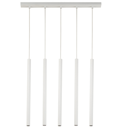 Lampa wisząca rurki sople biała Sigma Lighting SOPEL 5 PROSTY 33616