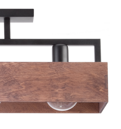 Plafon sklejka loft brąz Sigma Lighting DAKOTA 3 31740