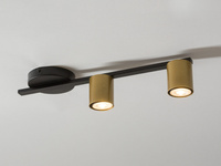 Plafon spot podwójny czarny złoty Sigma Lighting SKY 2 33432