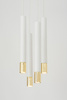 Lampa wisząca tuby sople biało-złota Sigma Lighting SOPEL GRAND 4 33389