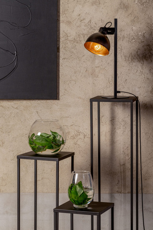 Lampka nocna loftowa czarno-złota Sigma Lighting MARS 50264