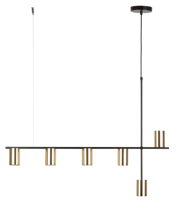 Lampa wisząca mosiądzowana złoto-czarna Sigma Lighting VENDO 6 33696