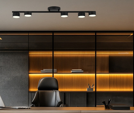 Plafon PUNTO 5 czarny 40820