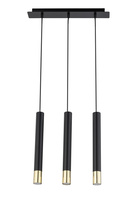 Lampa wisząca tuby sople czarno-złota Sigma Lighting SOPEL GRAND 3 33395