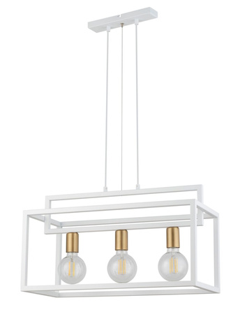 Lampa wisząca loft metalowa biało-złota Sigma Lighting VIGO 3 32442