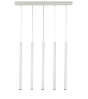 Lampa wisząca rurki sople biała Sigma Lighting SOPEL 5 PROSTY 33616