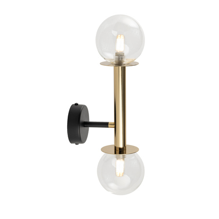 Kinkiet DAISY 2 Sigma Lighting złoto-transparentny 40762