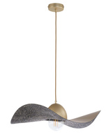 Lampa wisząca kapelusz złoto-czarna nakrapiana Sigma Lighting KAPELLO M FI55 32349