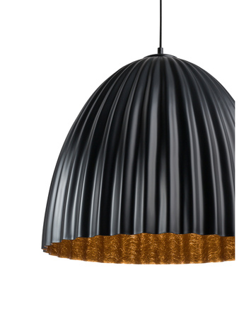 Lampa wisząca duży klosz czarno-miedziana Sigma Lighting TELMA 50 32021
