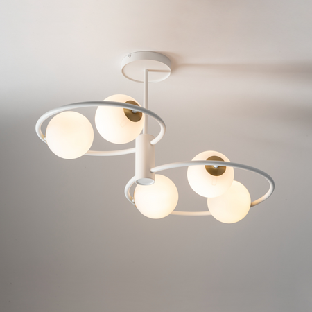 Lampa sufitowa okręgi kule biała Sigma Lighting - AQUA 5 33469