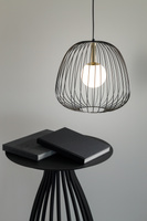 Lampa wisząca druciana BELL 1 M czarno-złota 40727