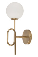 Kinkiet kulka mleczna złoty Sigma Lighting TES 33635